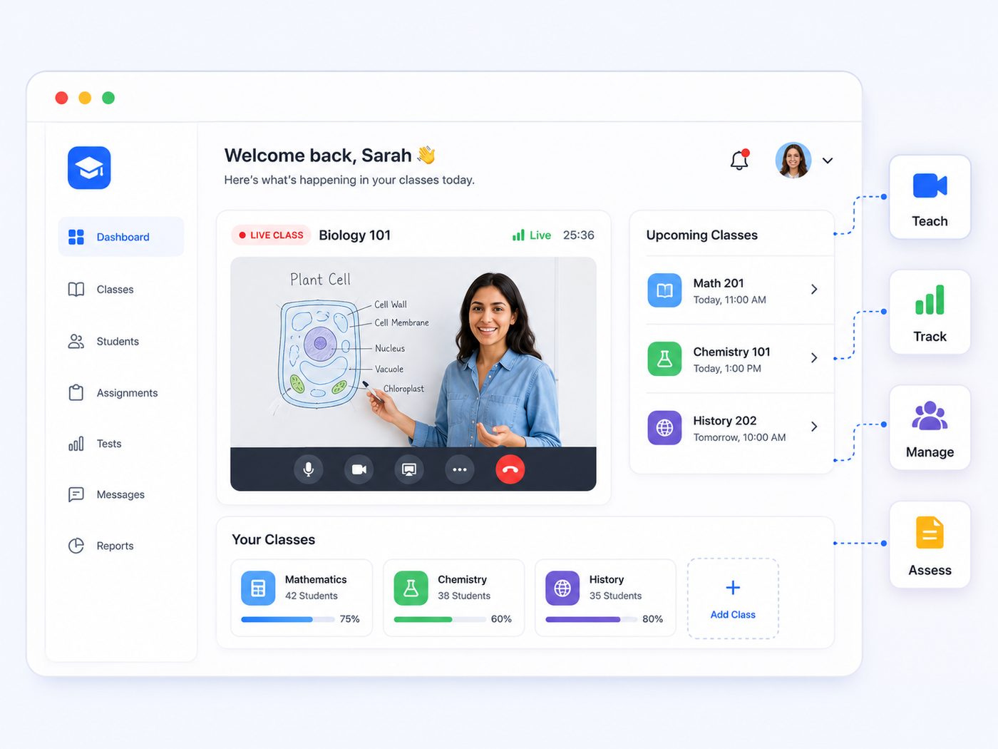 Teacher dashboard